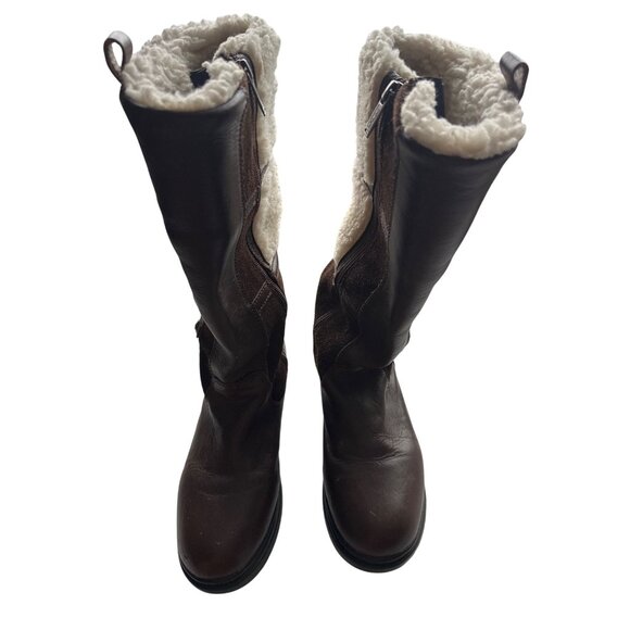 Pajar Canada Après-Ski Boots Brown Leather Suede Faux-Fur Lining Side Zip 9 - Picture 8 of 11